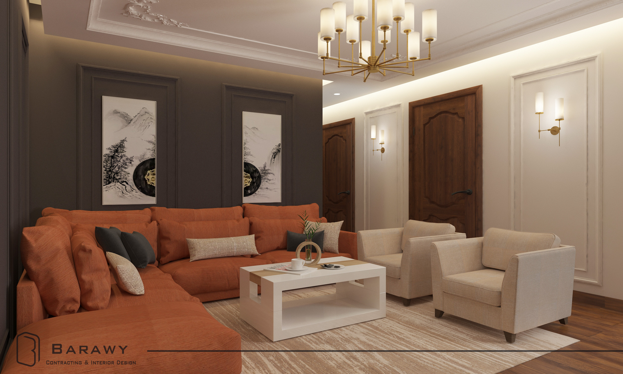 تشطيب غرفة معيشة